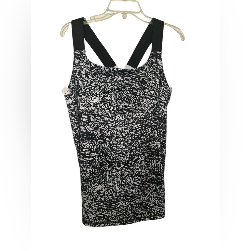 Champion Black and White Sheath Sleeveless top with Spaghetti Strap